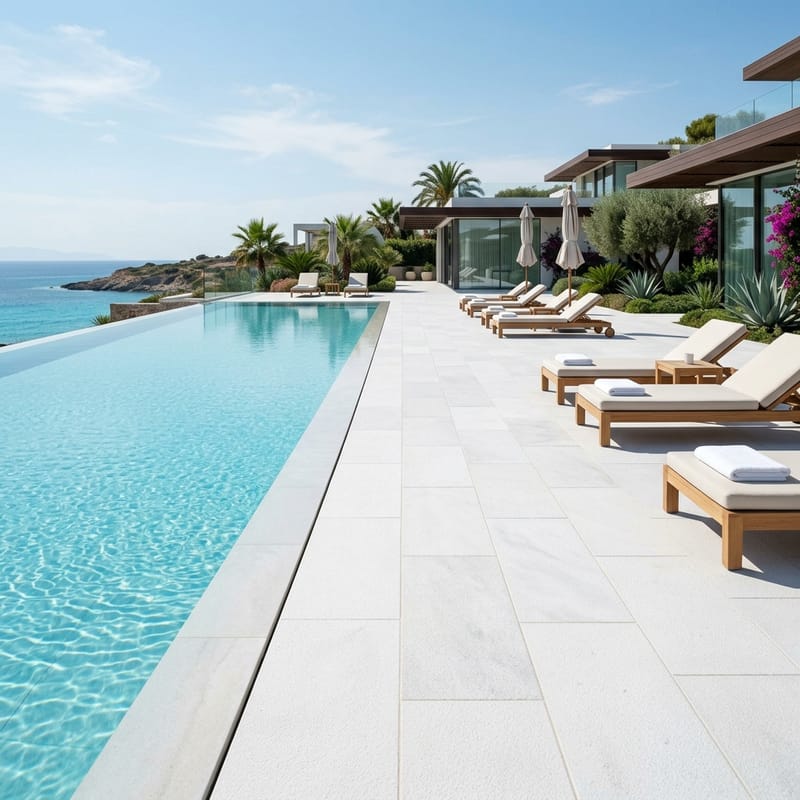 Glacier White Dolomite Pavers
