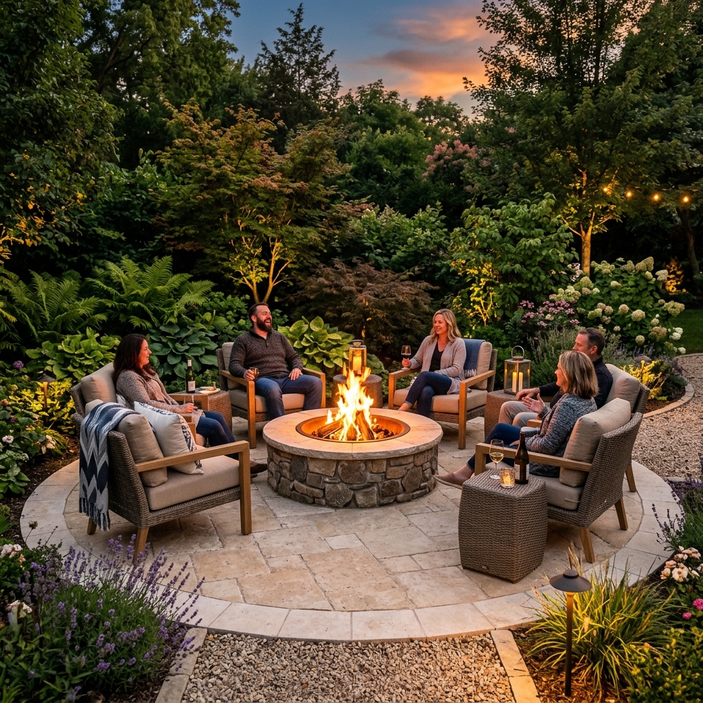 Rustic Patio Fire Pit