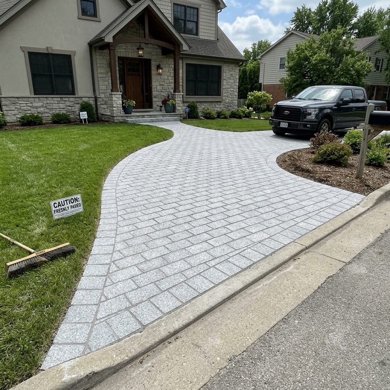 Sesame White Granite Pavers