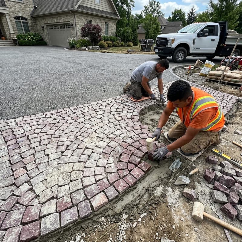 Classic Fan Cobble Paving